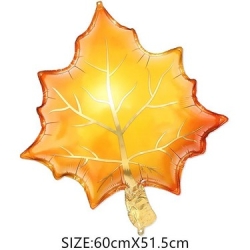 Sarı Yaprak Şekilli Folyo Balon 1 Adet - Parti Sürprizi