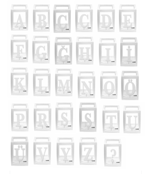 Şeffaf Kutu Harfi Beyaz A dan Z ye Seçiniz - Parti Sürprizi