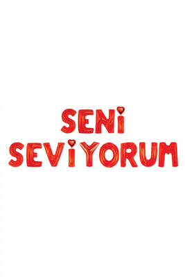 Seni Seviyorum Harf Folyo Balon Set - 1