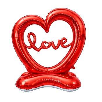 Sevgililer Günü Love Kırmızı Kalp Ayaklı Folyo Balon 1 Adet - 1