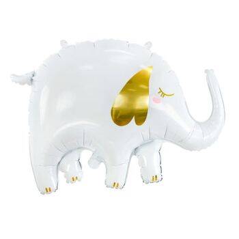 Sevimli Beyaz Fil Şekilli Folyo Balon 1 Adet - 1