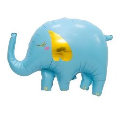 Sevimli Mavi Fil Şekilli Folyo Balon 1 Adet - Parti Sürprizi