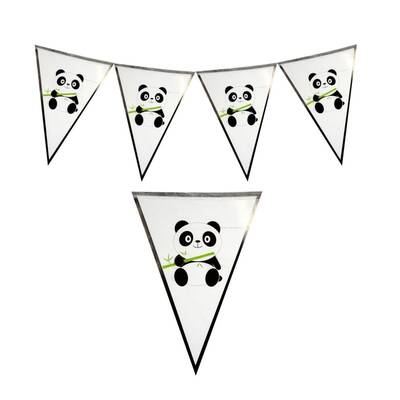 Sevimli Panda Bayrak Afiş Set - 1
