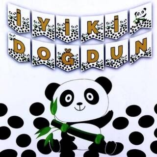 Sevimli Panda İyi Ki Doğdun Banner Set