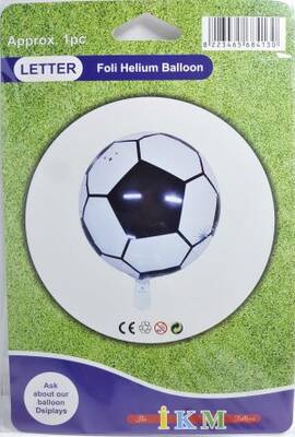 Siyah Beyaz Futbol Topu Folyo Balon - 1