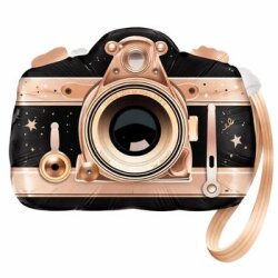 Siyah Fotoğraf Makinesi Şekilli Folyo Balon 1 Adet - Parti Sürprizi