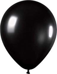 Siyah Metalik Latex Balon 10 Adet - Parti Sürprizi