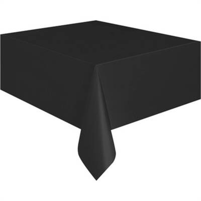 Siyah Plastik Masa Örtüsü 137 x 183 cm - 1
