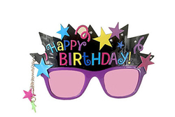 Star Renkli Happy Birthday Parti Gözüğü 1 Adet - Parti Sürprizi