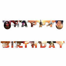 Star Wars Happy Birthday Harf Afiş - 1