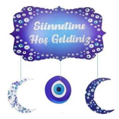 Sünnetimize Hoş Geldiniz 4 lü Sarkıt Tavan süs - 1