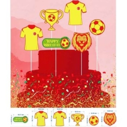 Taraftar Temalı Sarı Kırmızı 6 lı Kürdan - Parti Sürprizi