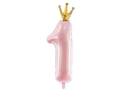 Tçalı 1 Yaş Pembe Folyo Balon 1 Adet - 1