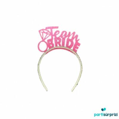 Team Bride Simli Pembe Taç 1 Adet - 1