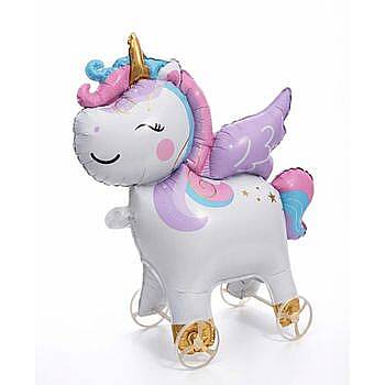 Tekerlekli Unicorn Folyo Balon 1 Adet - 1