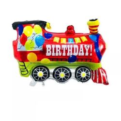 Tren Şekilli Happy Birthday Folyo Balon 1 Adet - Parti Sürprizi