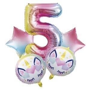 Unicorn 5 Yaş Folyo Balon Set - 1