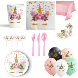 Unicorn Teması Parti Seti 8 Kişilik - Parti Sürprizi