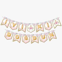 Unicorn Partisi İyi Ki Doğdun Banner 190 Cm - 1