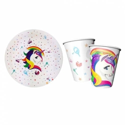 Unicorn Tabak Bardak Set 8 Li - Parti Sürprizi