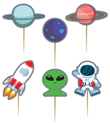 Uzay Teması Kürdan 10 Adet - Parti Sürprizi