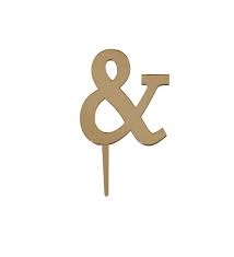 Ve İşareti Aynalı Altın Pleksi 7 cm - Parti Sürprizi