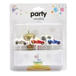 Yarış Arabaları 5li Mum Set - Parti Sürprizi