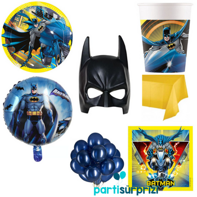 Yeni Sezon Batman Parti Seti Balonlu 8 Kişilik