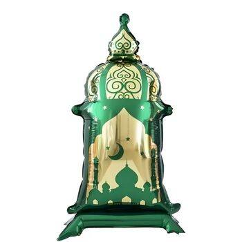 Yeşil Ayaklı Fener Şekilli Folyo Balon 1 Adet - 1