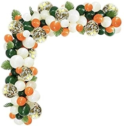 Yeşil Turuncu Latex Balon Set - Parti Sürprizi