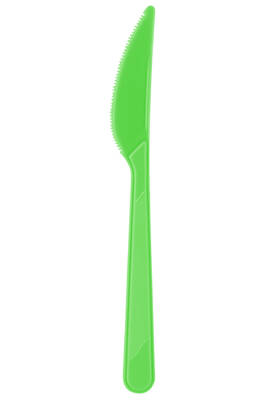 Yeşil Renk Plastik Bıçak 10 Lu