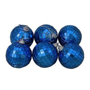 Yılbaşı Çam Ağacı Mavi Renk 5 cm Disko Topu Şekilli Süs