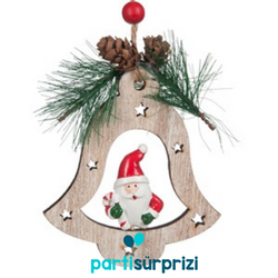 Yılbaşı Çam Ağacı Noel Baba Kozalaklı Dekor Süs 10 cm 1 Adet - Parti Sürprizi