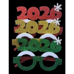 Yılbaşı Partisi 2026 Gold Kırmızı Yeşil Parti Gözlüğü 3 Adet - Parti Sürprizi