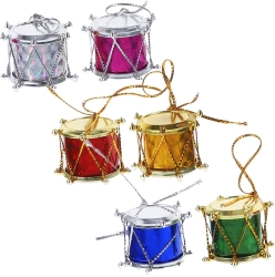 Yılbaşı Partisi 3 cm Karışık Renk Davul 6 Adet - Parti Sürprizi