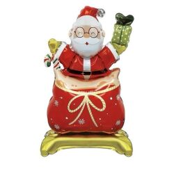 Yılbaşı Partisi Ayaklı Küçük Noel Baba Folyo Balon - Parti Sürprizi