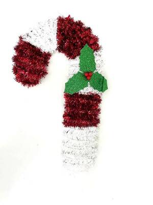 Yılbaşı Partisi Baston Dekor Süs 30 cm 1 Adet - 1