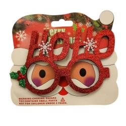 Yılbaşı Partisi Eğlenceli Kırmızı Ho Ho Gözlük 1 Adet - Parti Sürprizi