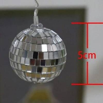 Yılbaşı Partisi Gümüş Disko Topu Perde Işık 4 Metre - 3