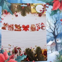 Yılbaşı Partisi Kardan Adam Dekoratif Banner Süs - Parti Sürprizi