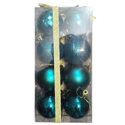 Yılbaşı Partisi Koyu Yeşil Çam Ağacı Top Süs 5 cm 16 Adet - Parti Sürprizi