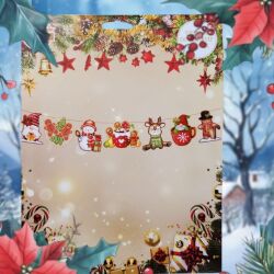 Yılbaşı Partisi Noel Baba Dekoratif Banner Süs - Parti Sürprizi