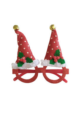 Yılbaşı Partisi Noel Baba Şapka Şekilli Gözlük 1Adet - 1