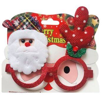 Yılbaşı Partisi Noel Baba Şapkalı Gözlük 1 Adet - 1