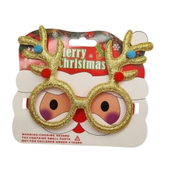 Yılbaşı Partisi Puanlı Geyik Gold Gözlük 1 Adet - Parti Sürprizi