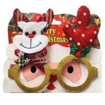 Yılbaşı Partisi Renkli Geyik Gözlük 1 Adet - 1