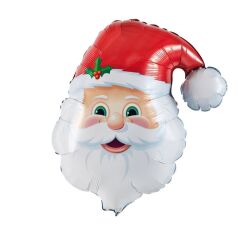 Yılbaşı Partisi Şapkalı Noel Baba Folyo Balon 1 Adet - Parti Sürprizi