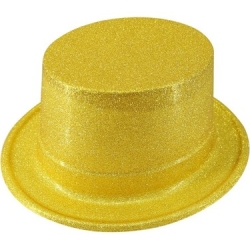 Yılbaşı Partisi Simli Altın Silindir Parti Şapkası - Parti Sürprizi